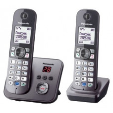 Радиотелефон DECT Panasonic KX-TG6822RU, серый металлик